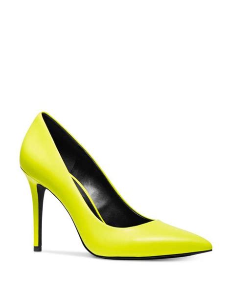 michael kors claire neon leather pump|MICHAEL Michael Kors Women's Claire Neon Pumps .